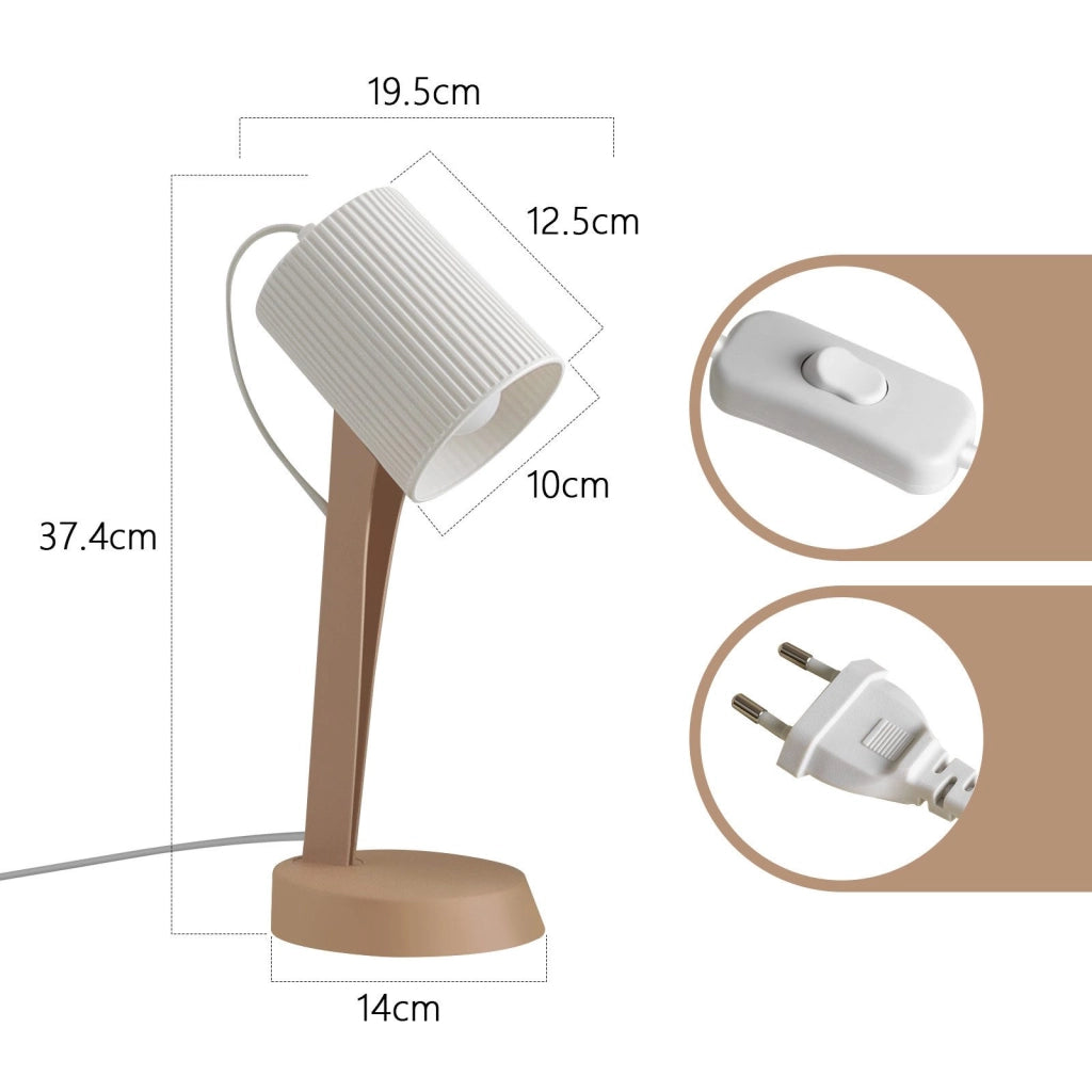 ZMH Lampada da Tavolo Marrone E14 Moderno Stile Country per Sala da Pranzo Senza Lampadine Set di 2 Pezzi