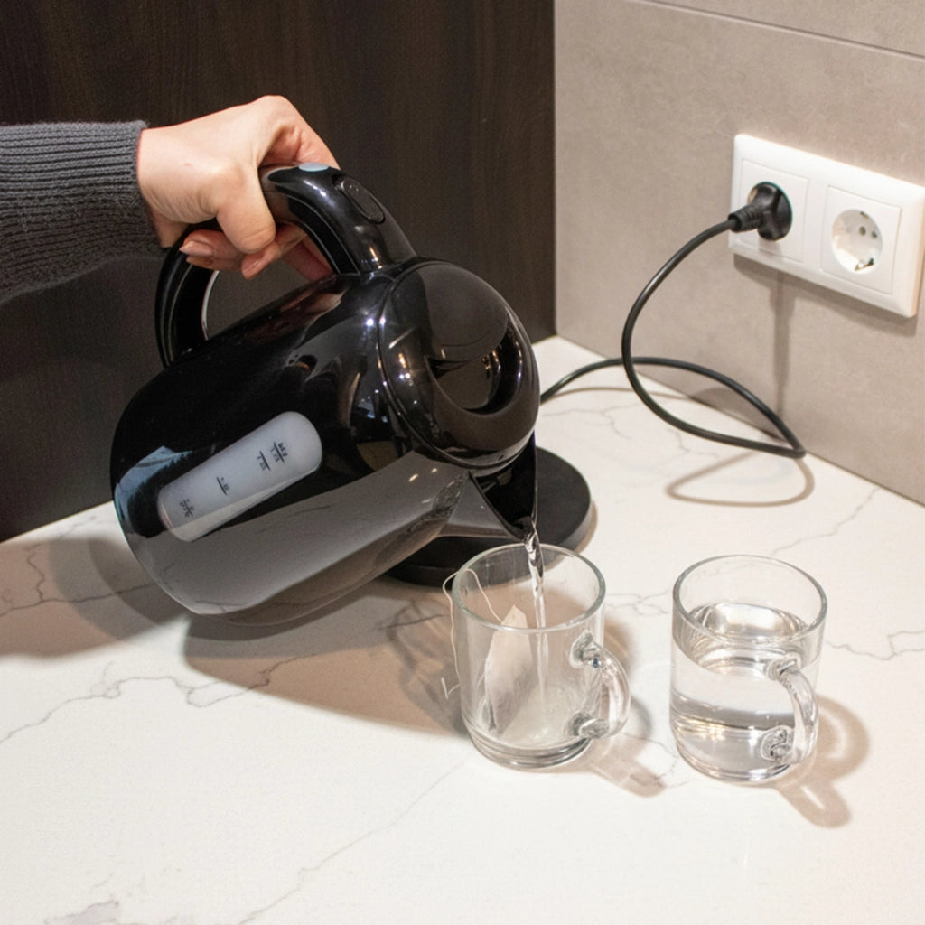 Bollitore Elettrico 1,7 L 2200W con Base 360° e Spegnimento Automatico Nero MELISSA