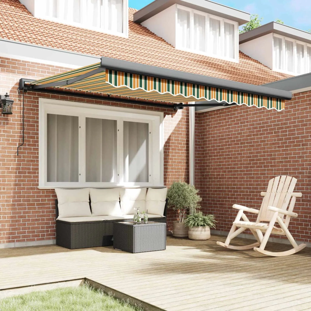 Tenda da Sole Verde e Giallo 350 x 250 x 165 cm 3330462