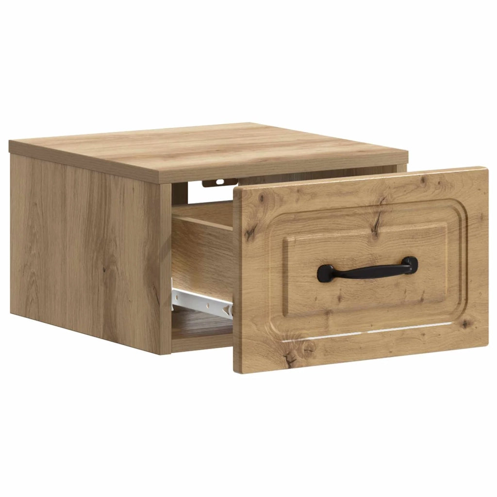 Mobiletto da notte a muro Rovere Artigianale 34,5 x 33 x 20 cm 899293