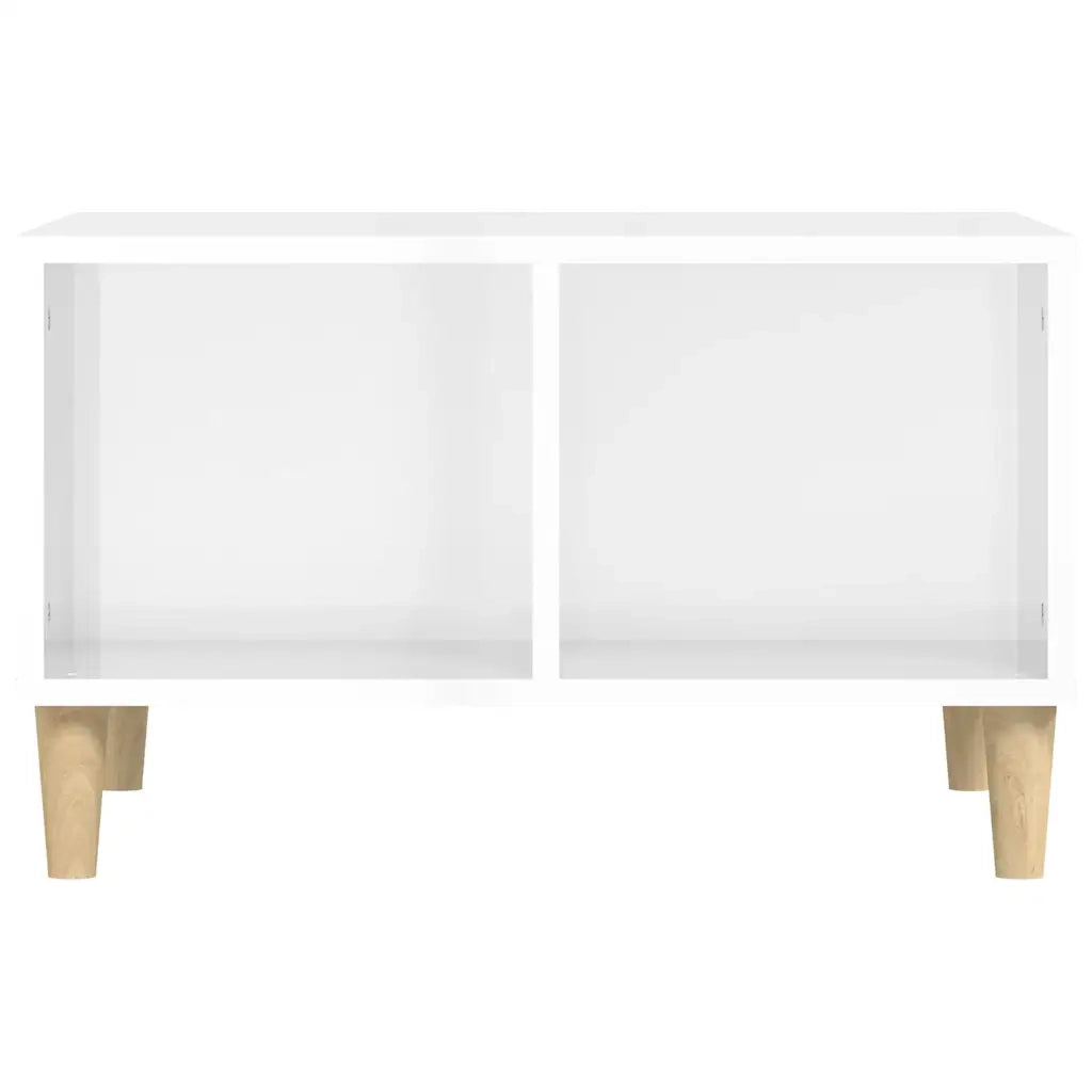 Tavolino Salotto Bianco Lucido 60x50x36,5 cm Legno Multistrato cod mxl 24346