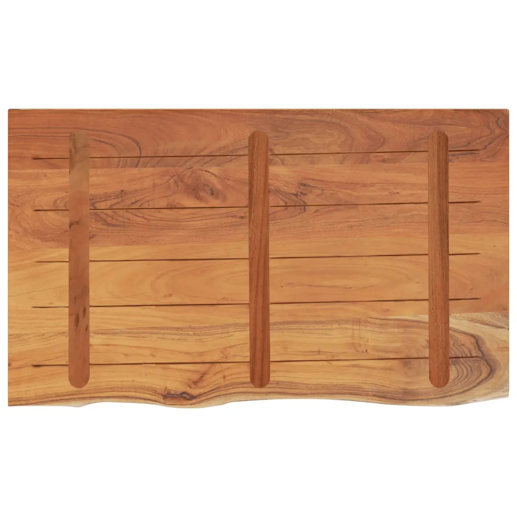 Piano Bagno 90x60x3,8 cm Rettangolare Legno Massello di Acacia