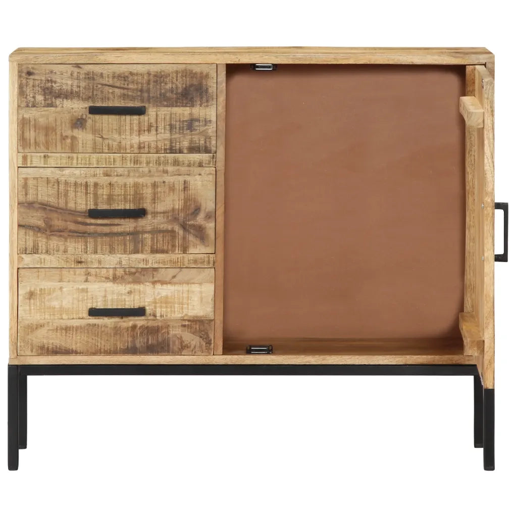 Credenza 88x30x71 cm Legno Massello di Mango