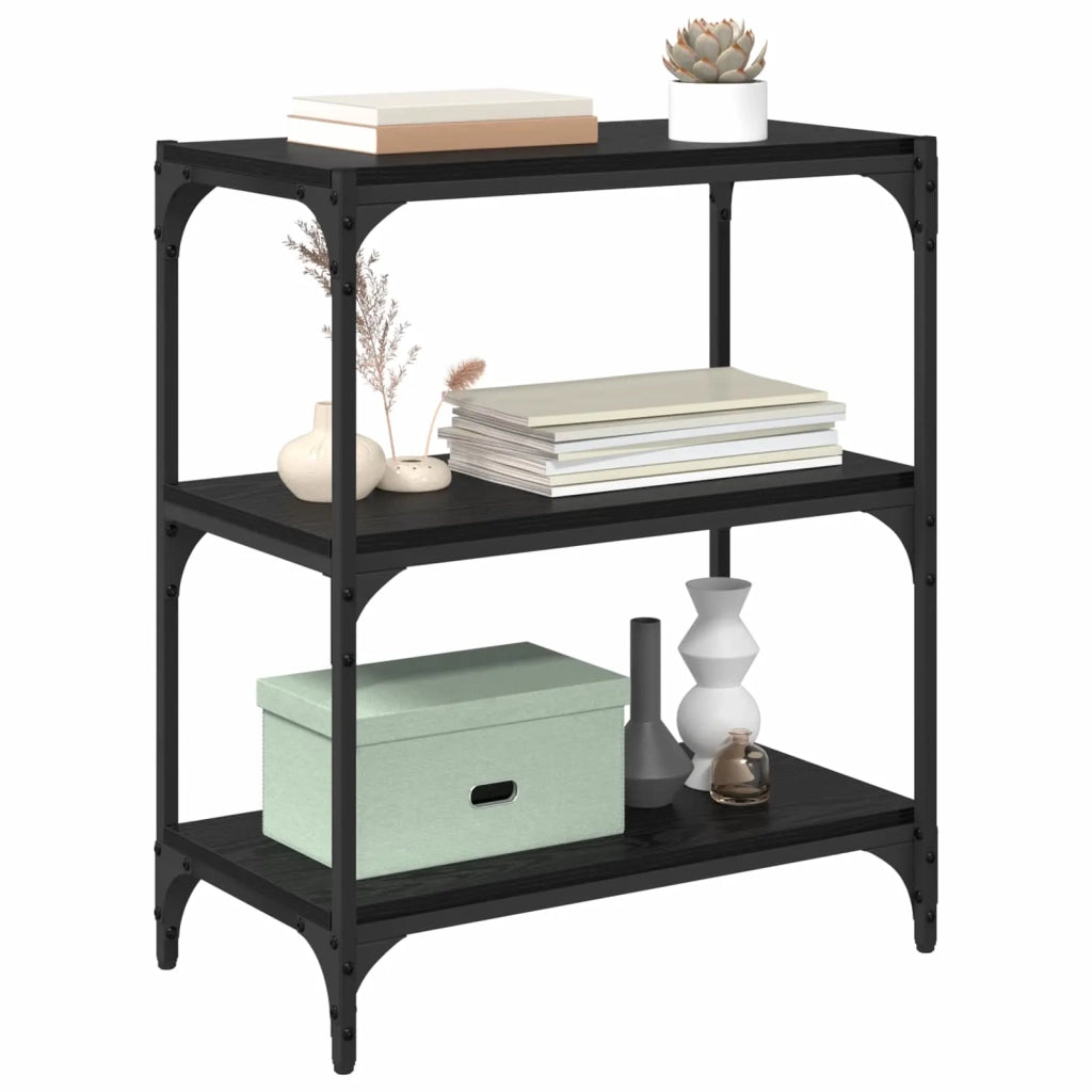 Armadio per Libri Rovere nero 60 x 33 x 70,5 cm 881107