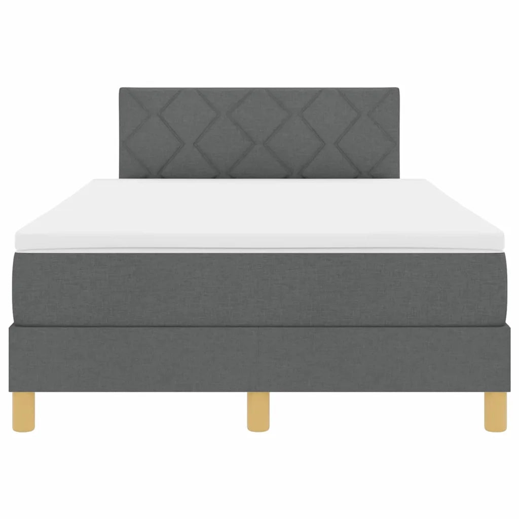 Letto a molle con cuscino Grigio scuro 120 x 190 cm Tessuto 3338980