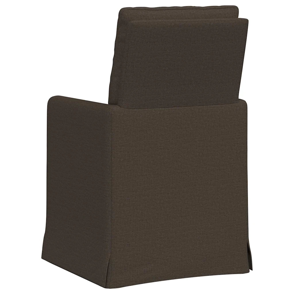 Sedie da pranzo 2 pcs Grigio scuro 57 x 67 x 98 cm Tela