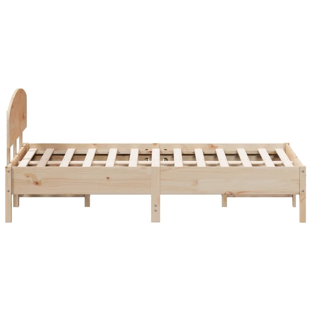 Letto senza Materasso 140x190 cm in Legno Massello di Pino 3207225