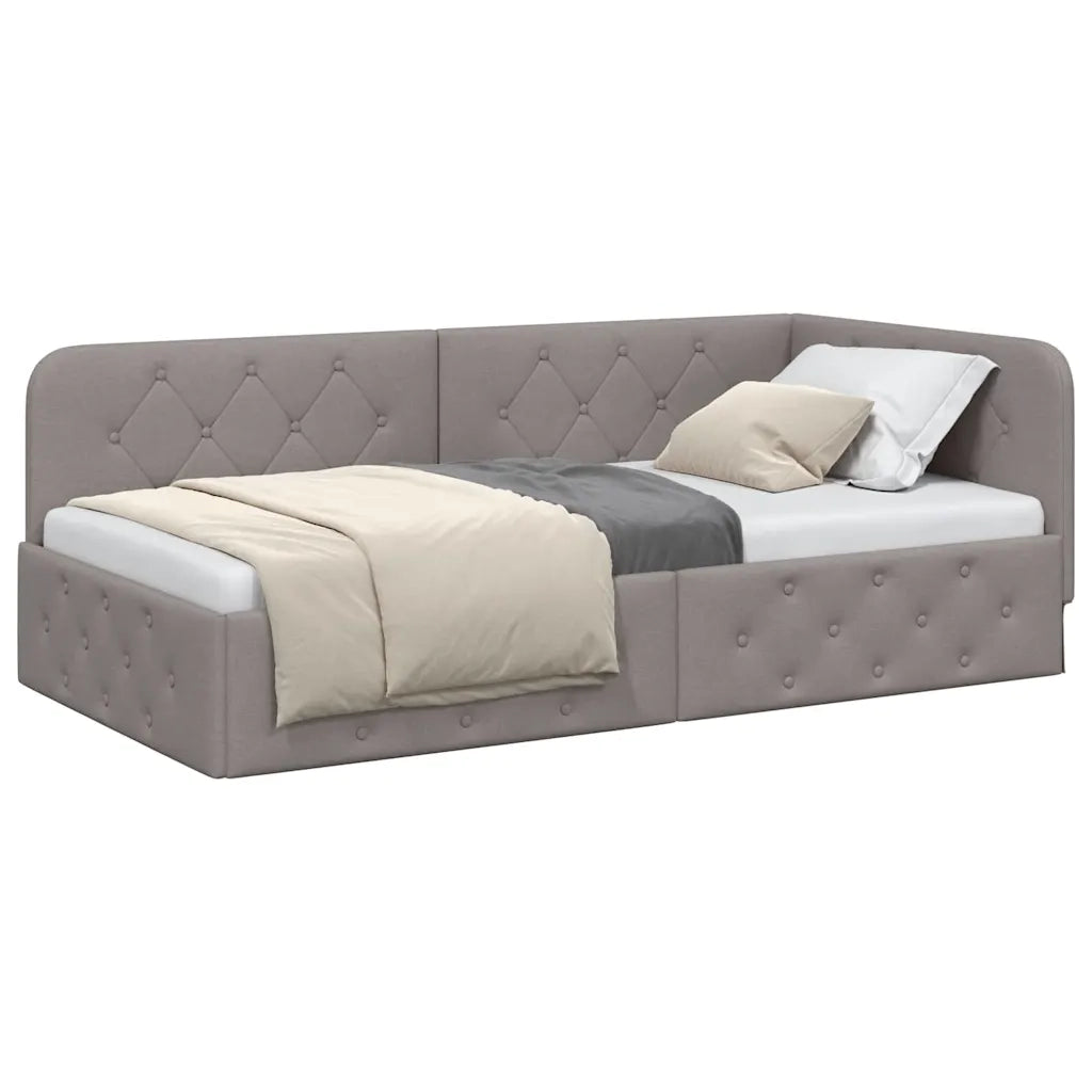Cornice del letto ad angolo Talpa 90 x 190 cm Tessuto