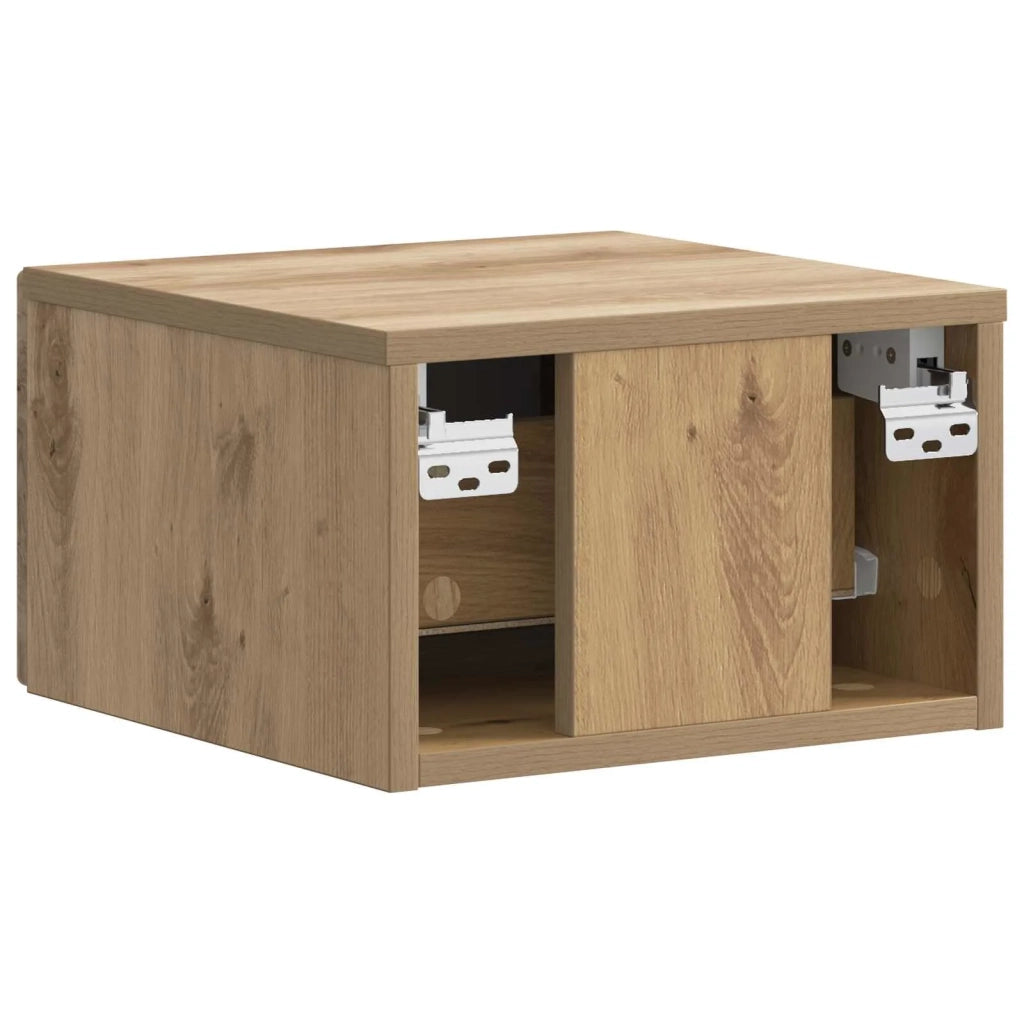 Mobiletto da notte a muro Rovere Artigianale 34,5 x 33 x 20 cm 898953