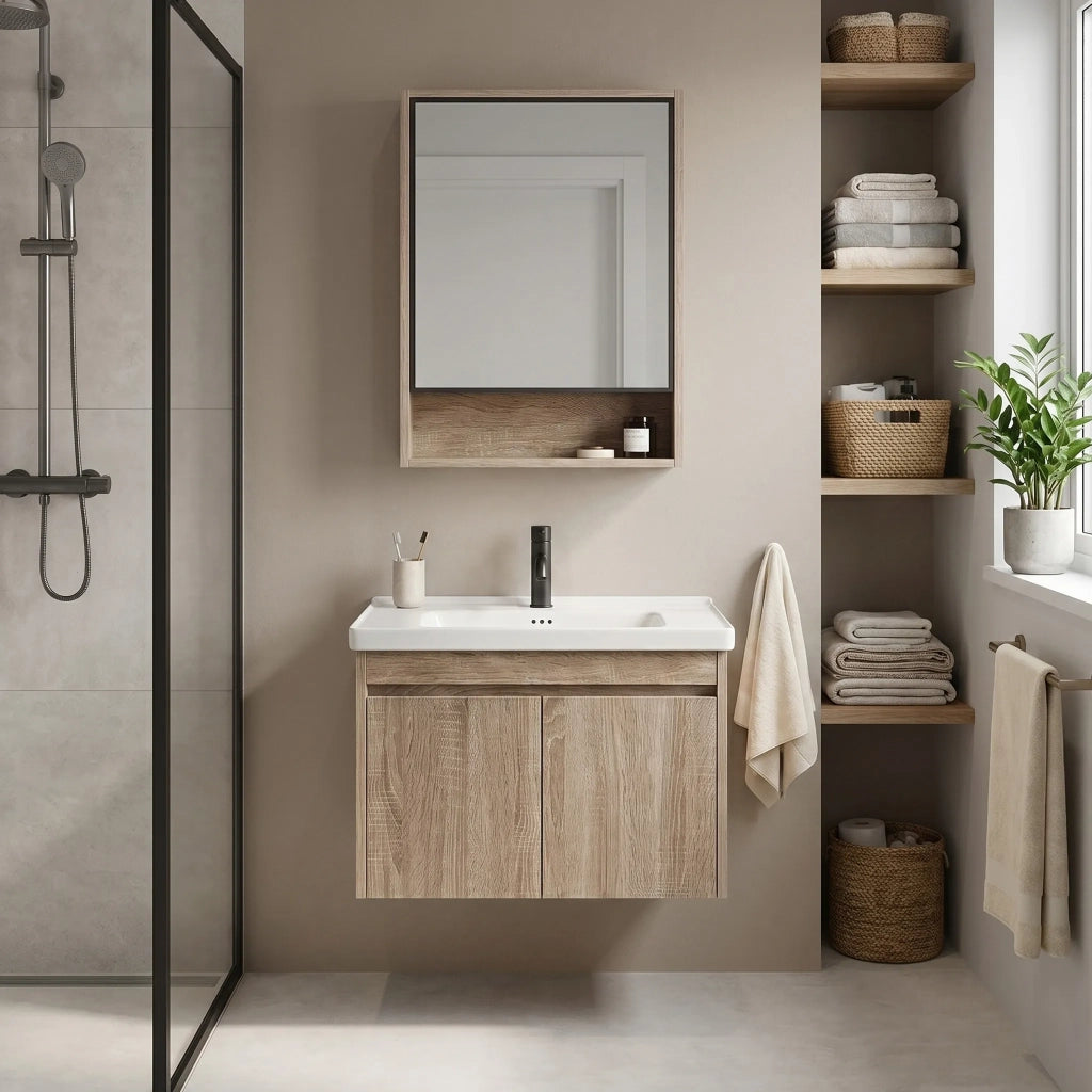 Set Di Mobili Da Bagno Con Lavabo Luno Db68-60 60cm