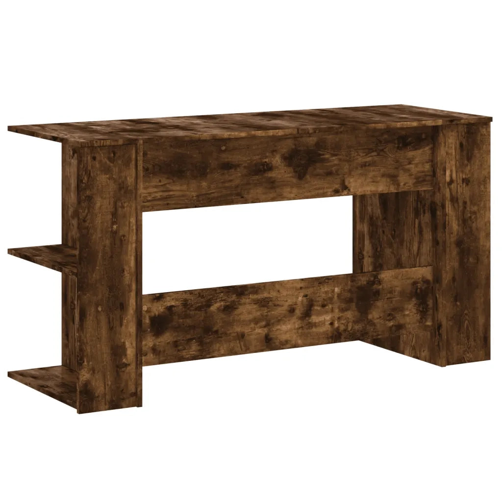 Scrivania | Tavolo da Ufficio Rovere Fumo 140x50x75 cm in Legno Multistrato