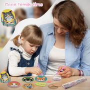Schilder onderzetters con diamanti - 8 pezzi con supporto - set di schilder con diamanti per adulti e bambini