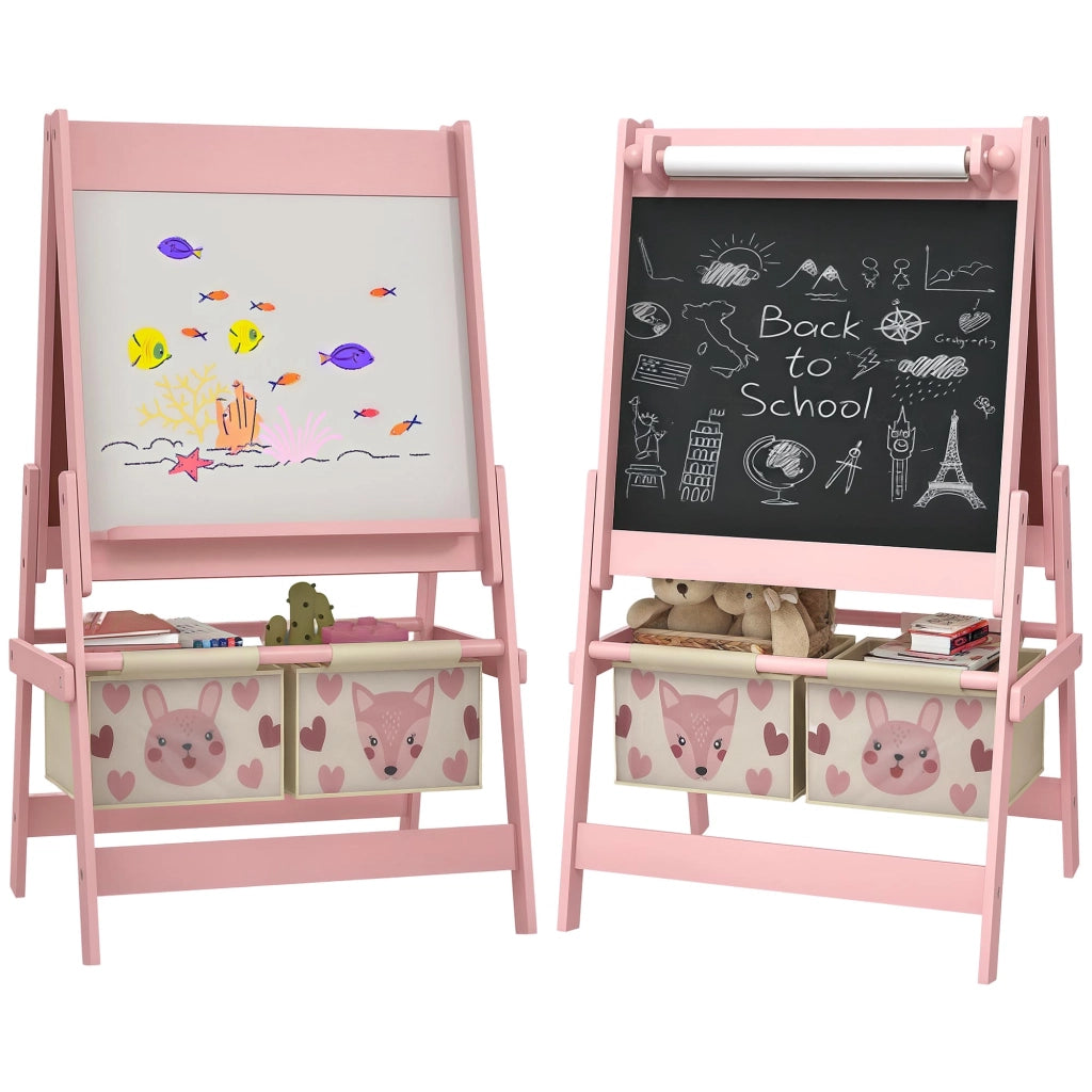 Casetta con lavagna e cestini ¨C zephmum ¨C 54x46.5x93 cm rosa