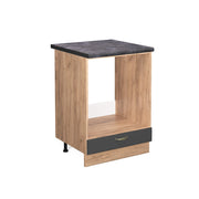 Mobile per forno da incasso Fame-Line Antracite-oro/Rovere dorato 60 cm, PL Antracite Vicco