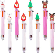 Penne a gomma per bambini 8 pezzi multicolor - Scuola e ufficio - Tema natalizio con design innovativo - Ideale regalo di Natale e riempitivi per calze da Natale