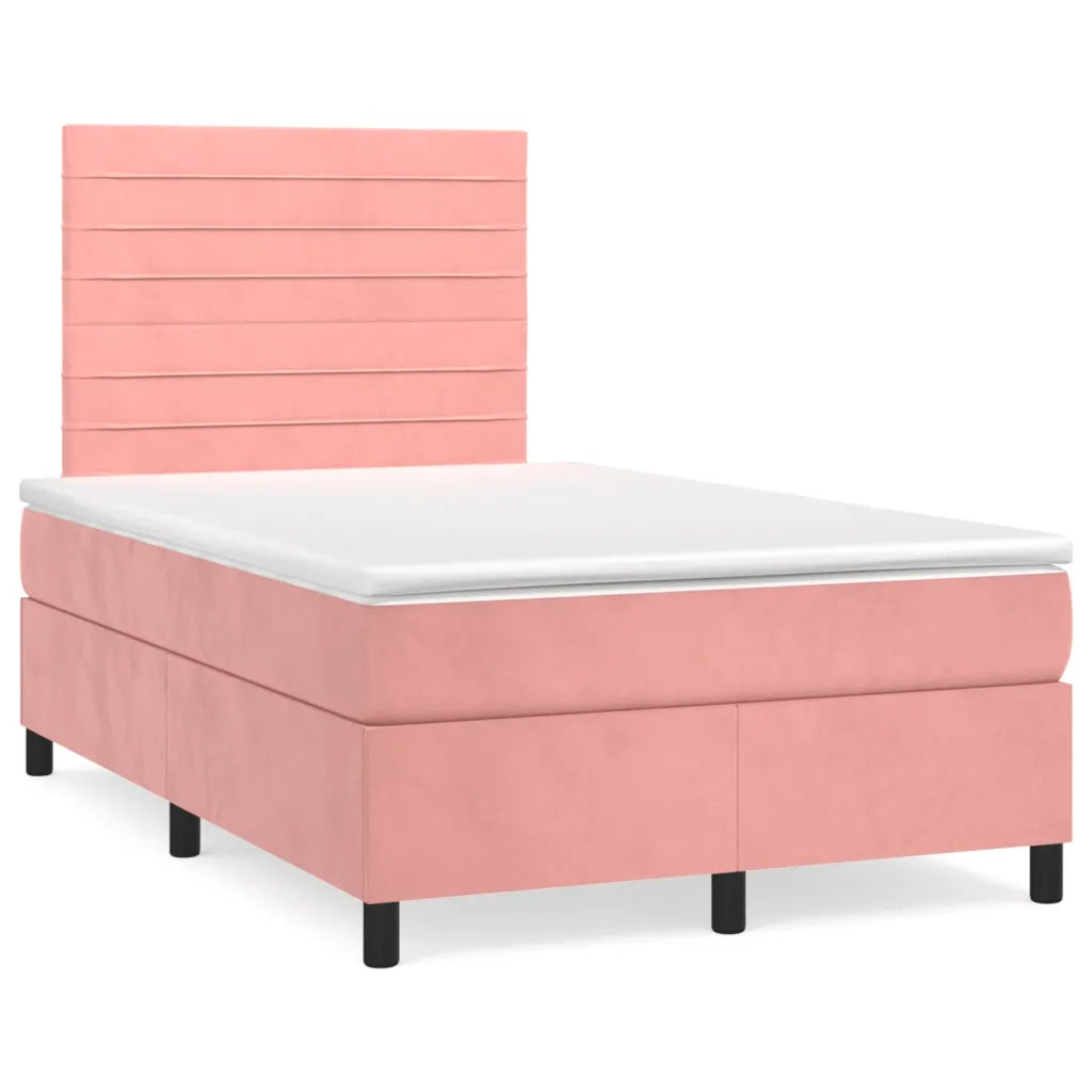 Giroletto a Molle con Materasso Rosa 120x190 cm in Vellutocod mxl 116422