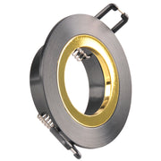 Faretto incasso tondo nero/oro GU10 Polux Febe 323323