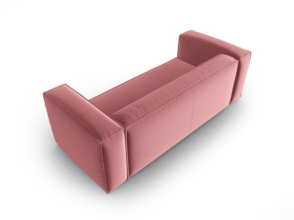 Cosmopolitan Design - Divano "Mackay" 3 posti in velluto salmone 