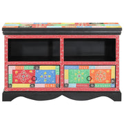 Mobile TV | Armadietto TV | Mobile Porta TV Multicolore 80 x 35 x 50 cm Legno di mango massello