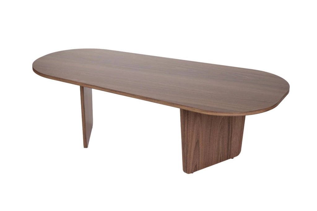Tavolino da caffè in legno "Ovalis" - 130 x 65 x 40 cm - Noce