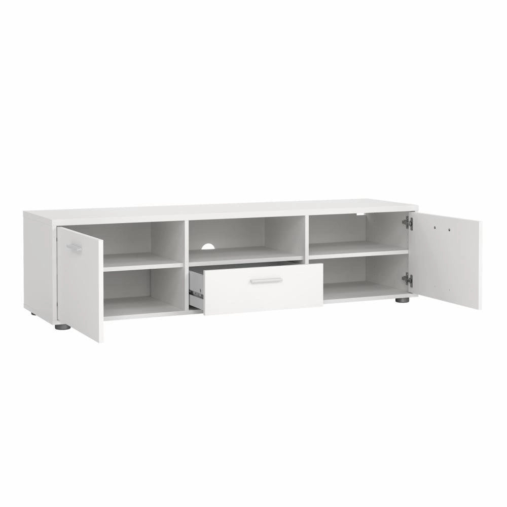 Charo, Mobile Porta tv un Cassetto, 147.2x39.8x38.4h cm Bianco