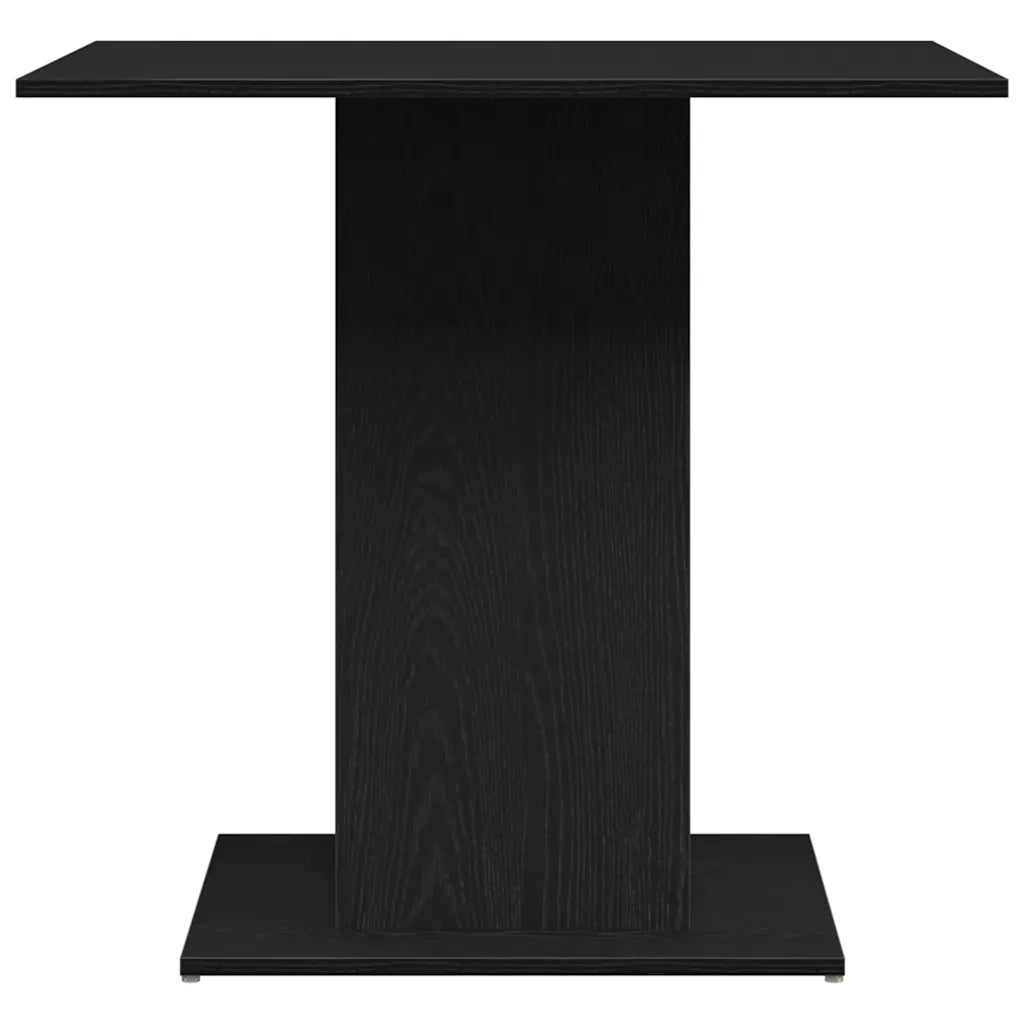 Tavolo da Pranzo Rovere Nero 80x80x75 cm Legno Multistrato