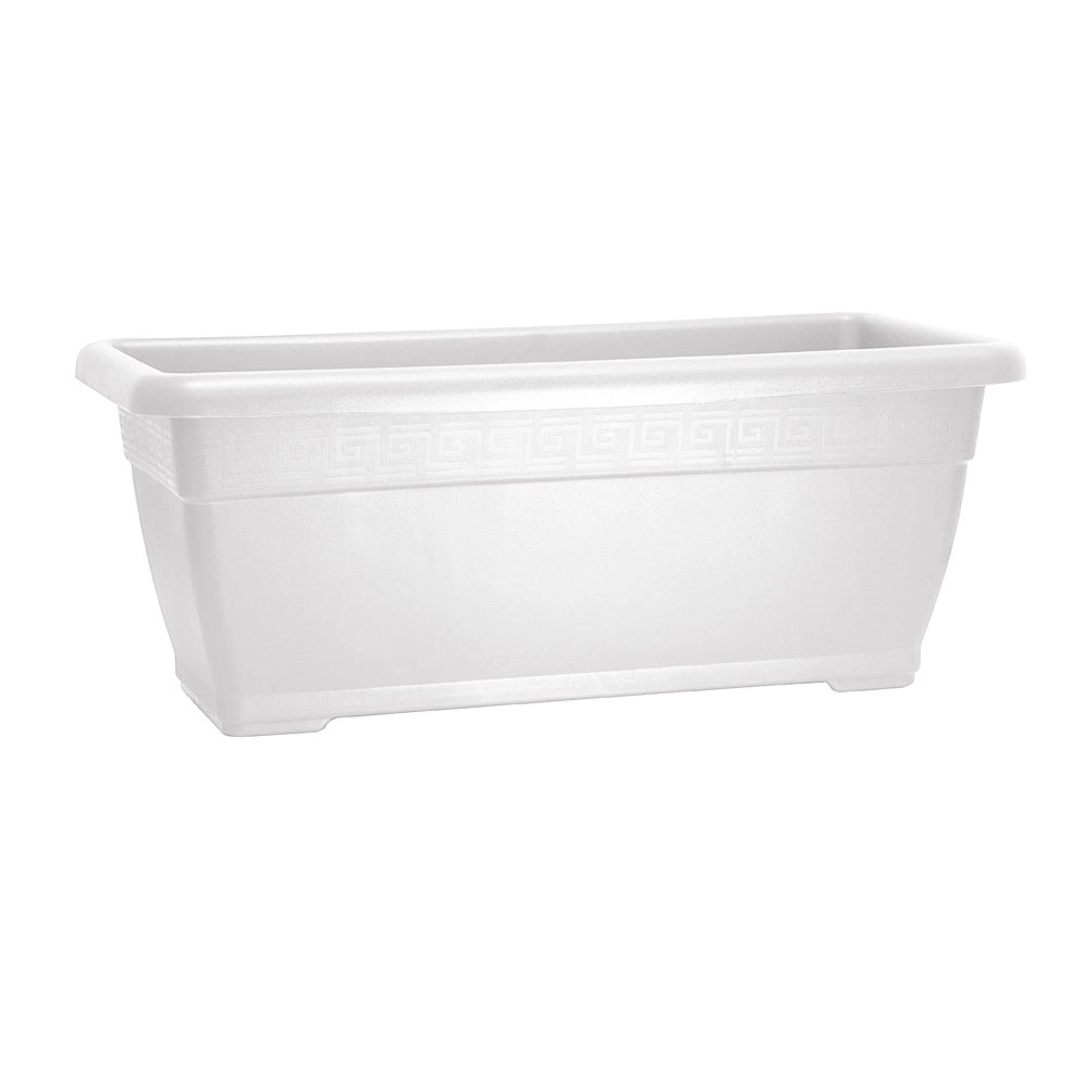 Fioriera Rettangolare da Terra Grande Vaso Piante Esterno Interno Ducale Idel Formato: 80 cm, Colore: Bianco