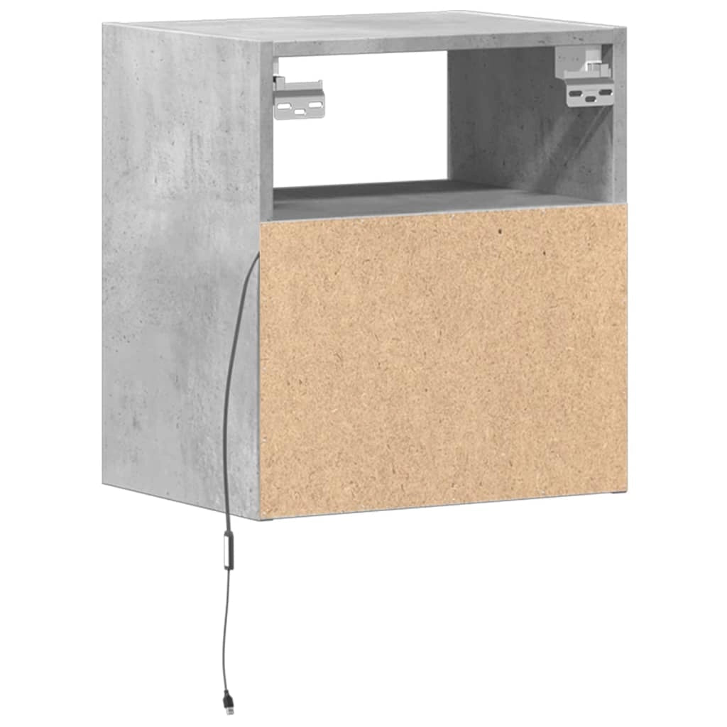 Mobile TV multimediale da parete mensola TV credenza mobile TV sala da pranzo soggiorno camera da letto e luci LED 2 pezzi 41 x 31 x 45 cm grigio 02_0029119
