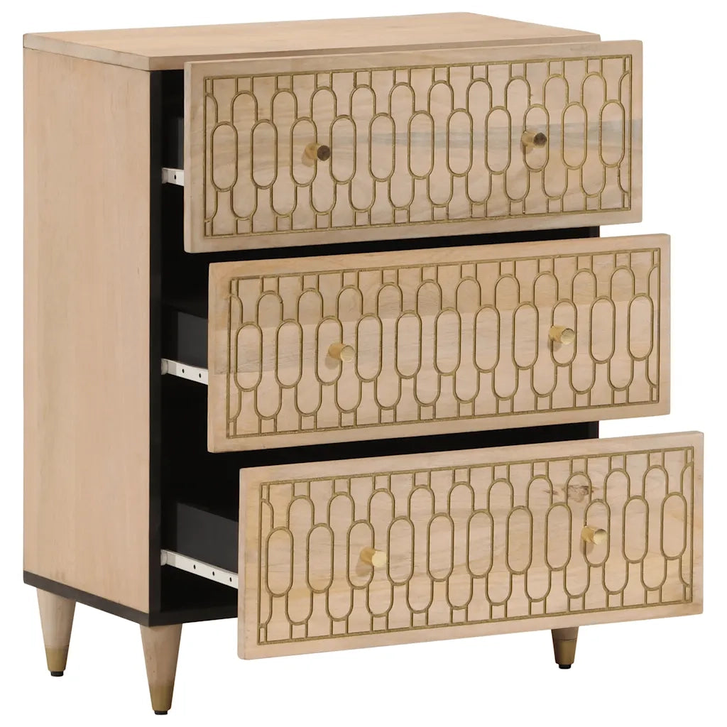 Credenza 60x33x75 cm in Legno Massello di Mango 358251