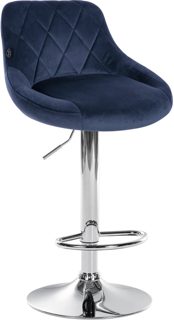 2er Set Barhocker Lazio Samt chrom