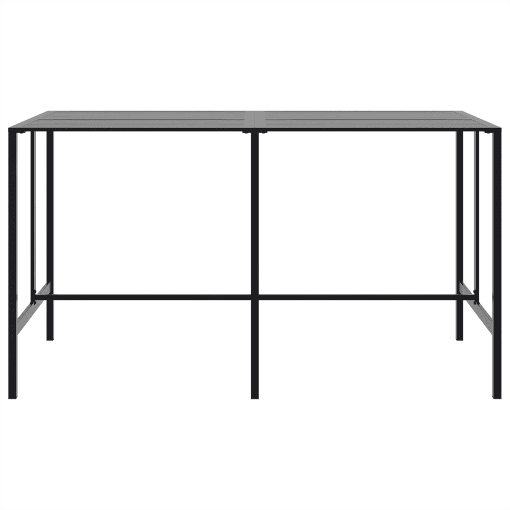 Tavolo da Bar Nero 200x100x110 cm Acciaio Verniciato a Polvere 3301419