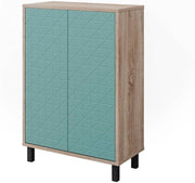 Mobiletto bagno Agasta, Verde menta, 56.2 x 83.2 cm, combinabile con i mobili Agasta per riporre oggetti in bagno