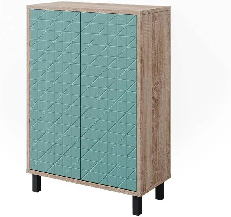 Mobiletto bagno Agasta, Verde menta, 56.2 x 83.2 cm, combinabile con i mobili Agasta per riporre oggetti in bagno