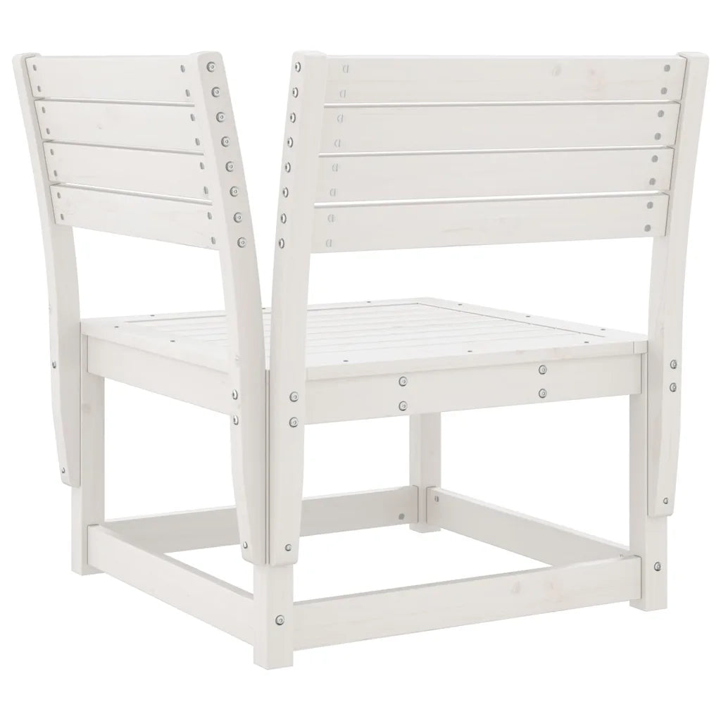 Set Salotto da Giardino 5 pz Bianco in Legno Massello di Pino 3216916
