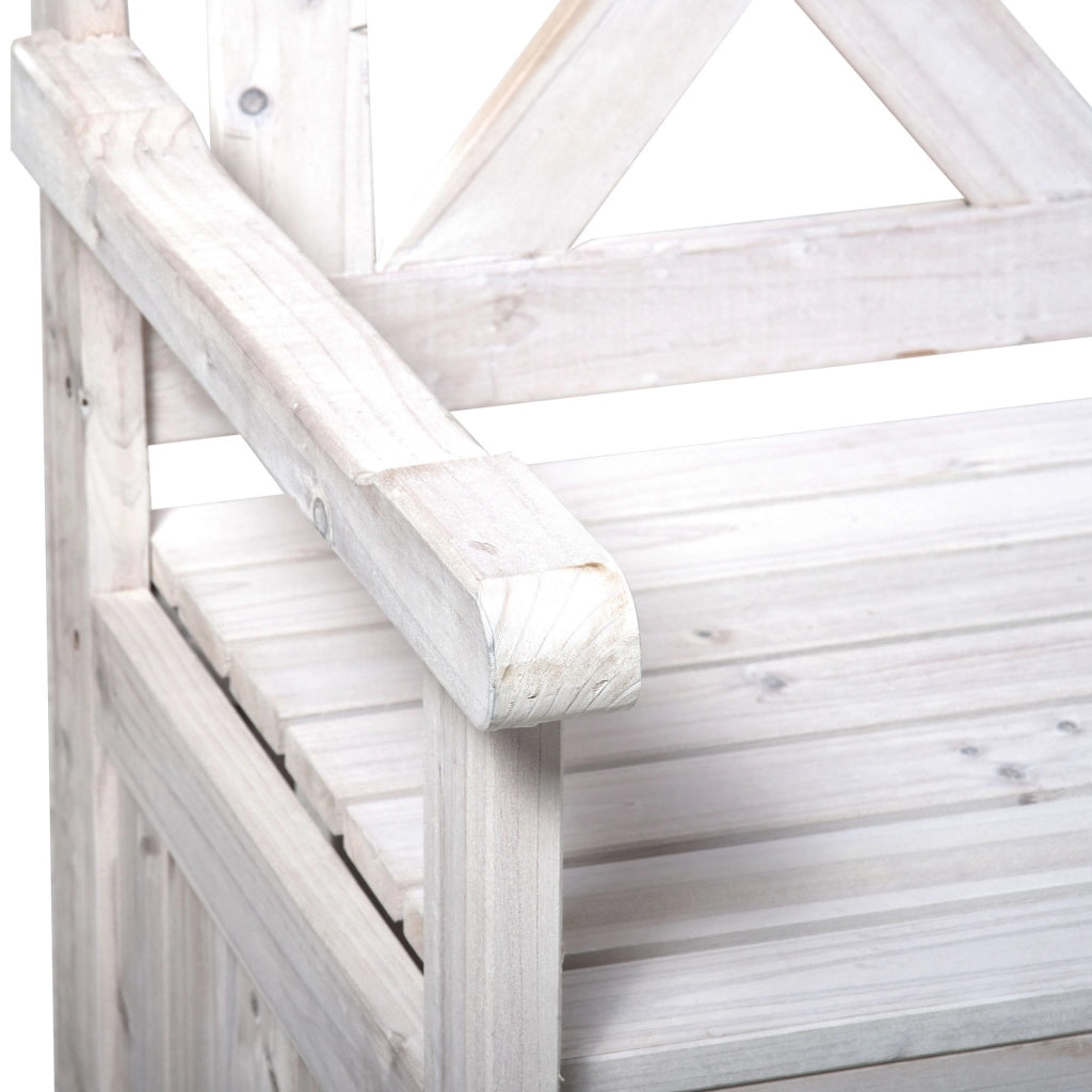 Divano 2 posti con cassetti ¨C zephmum ¨C Bianco 115x61x85 cm