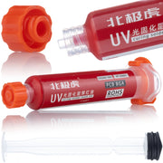Soldermask Rossa 10ml con Pistone – Protezione PCB, Isolante, Rapida Polimerizzazione UV | Versatile e Duratura