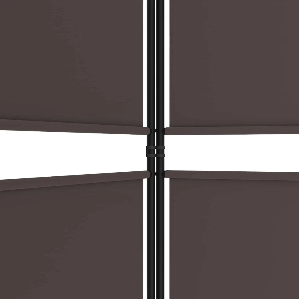 Divisorio a 6 Pannelli Marrone 300x220 cm in Tessuto 350255