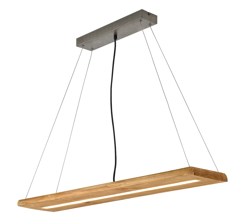Lampada a sospensione / mensola LED, legno, L 100 cm, Brad