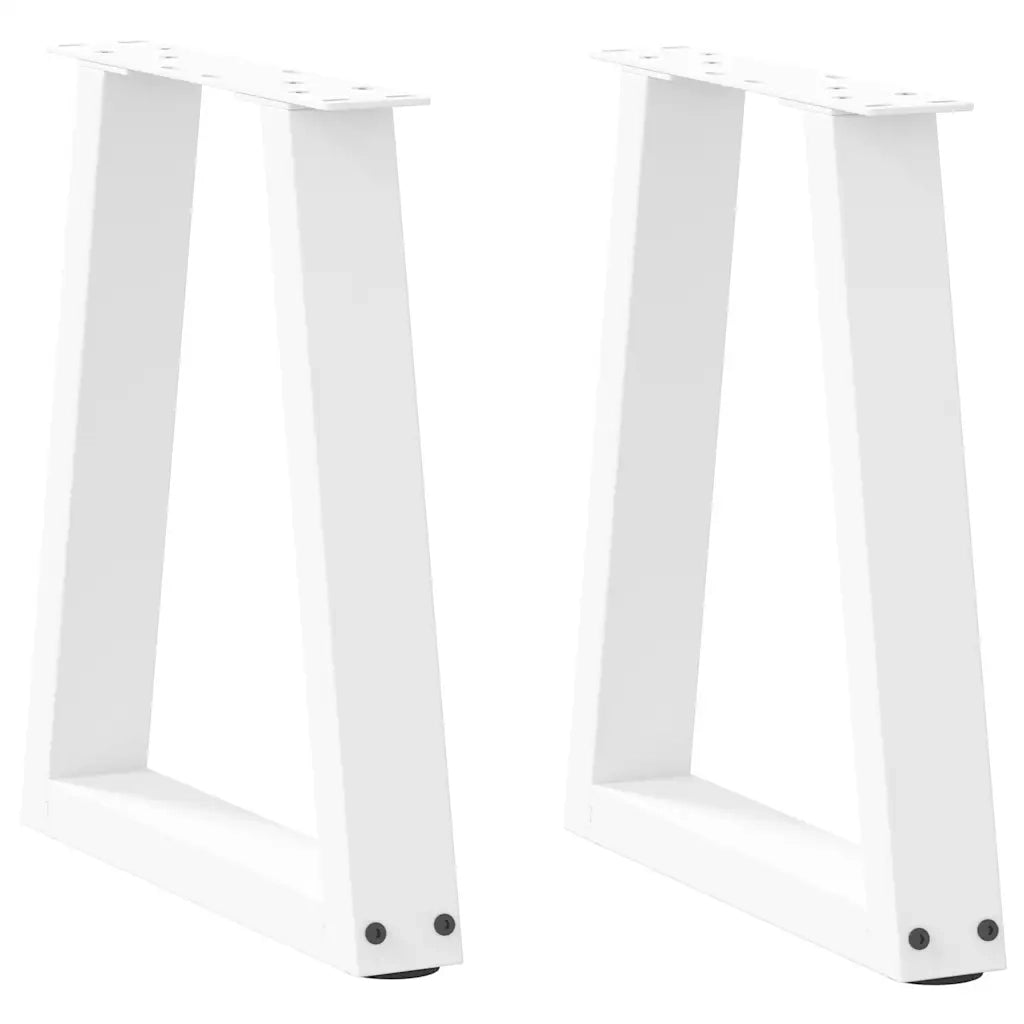 Gambe per Tavolino da CaffÃ¨ a Forma di V 2 pz Bianche 28x(42-43,3) cm Acciaio