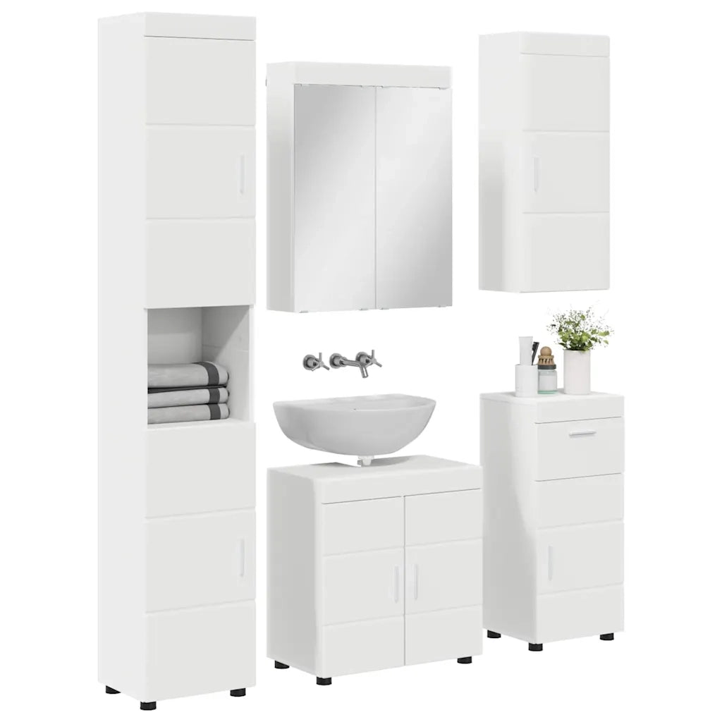 Set di mobili per il bagno TULUM 5 pcs Bianco 60 x 34 x 63 cm 3398054