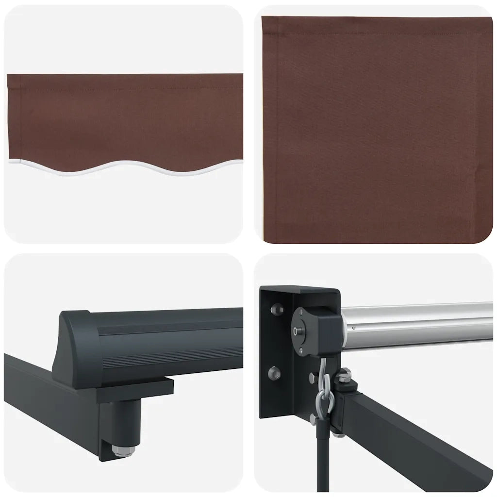 Tenda Sole | Tenda parasole Retrattile Manuale 450x300 cm Marrone