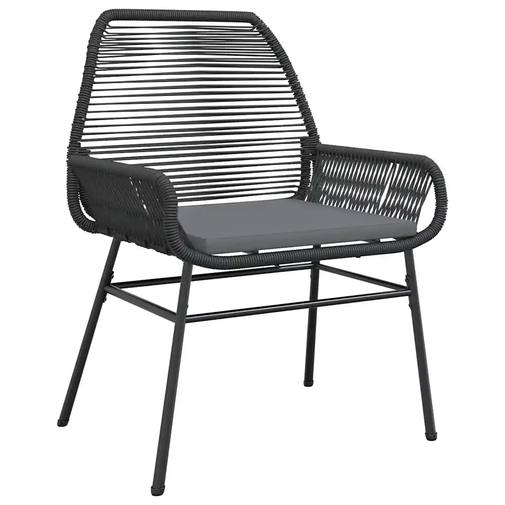 Set da Pranzo da Giardino con Cuscini 5 pz Polyrattan Vetro