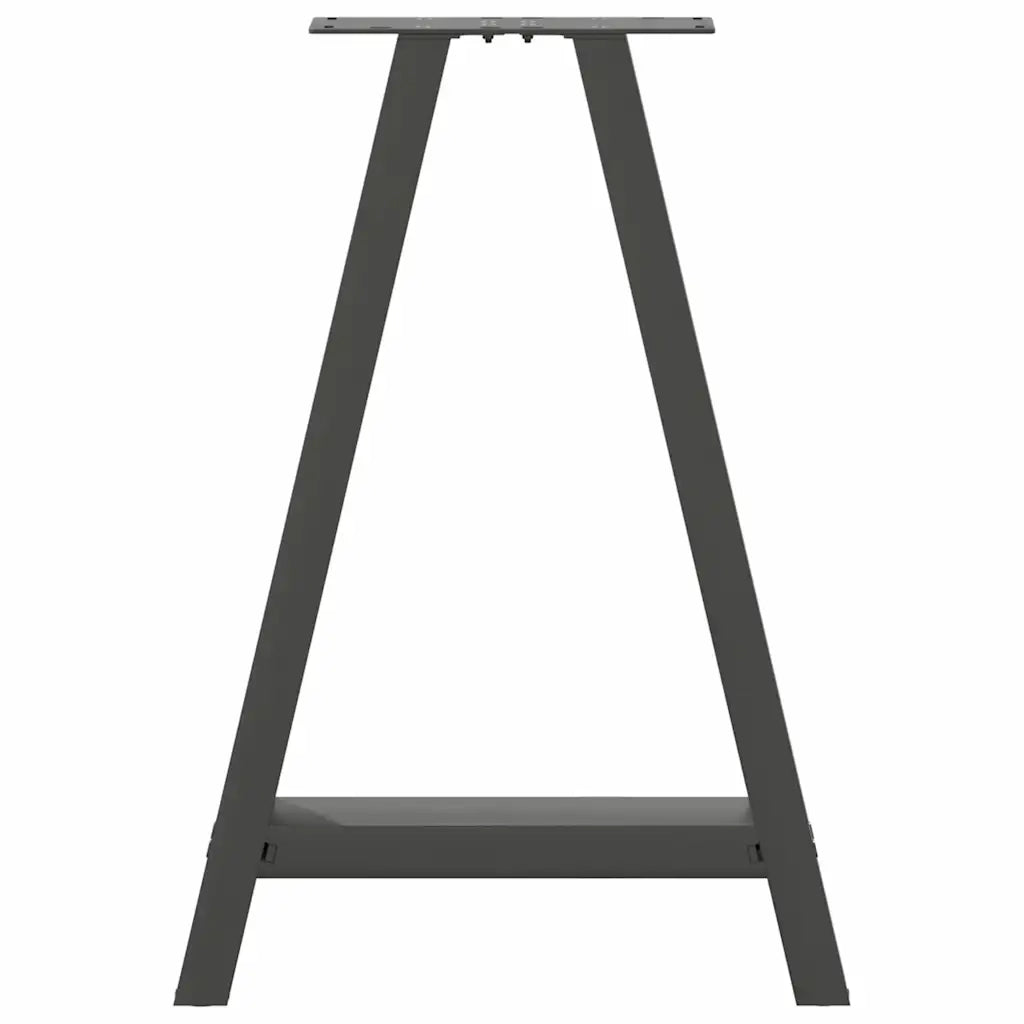 Gambe per tavolo da pranzo a forma di A 2 pz Antracite 60x(72-73) cm Acciaio