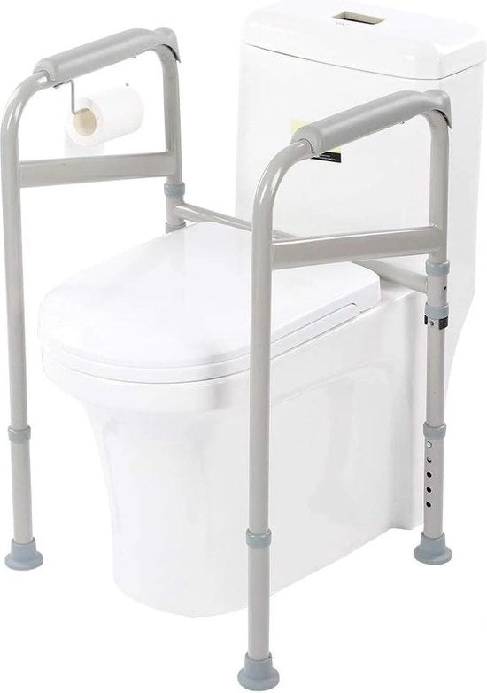 Sbarre di sicurezza per toilette - aiuto per l'accesso al water - sostegno per disabili - supporto per la doccia.