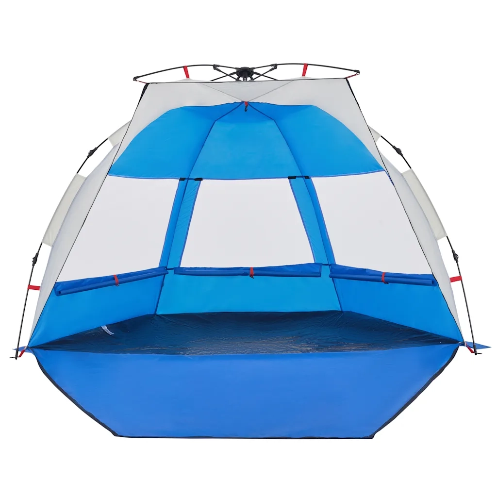 Tenda da Spiaggia 2 Persone-Tenda da campeggio Azzurro Rilascio Rapido Impermeabile 632763