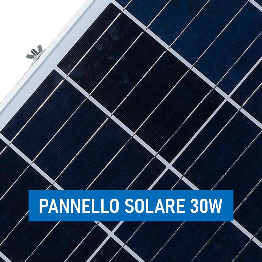 Trade Shop - Faretto Led Esterno Con Pannello Energia Solare 800 W Batteria 12 Ore Faro Ip67 -