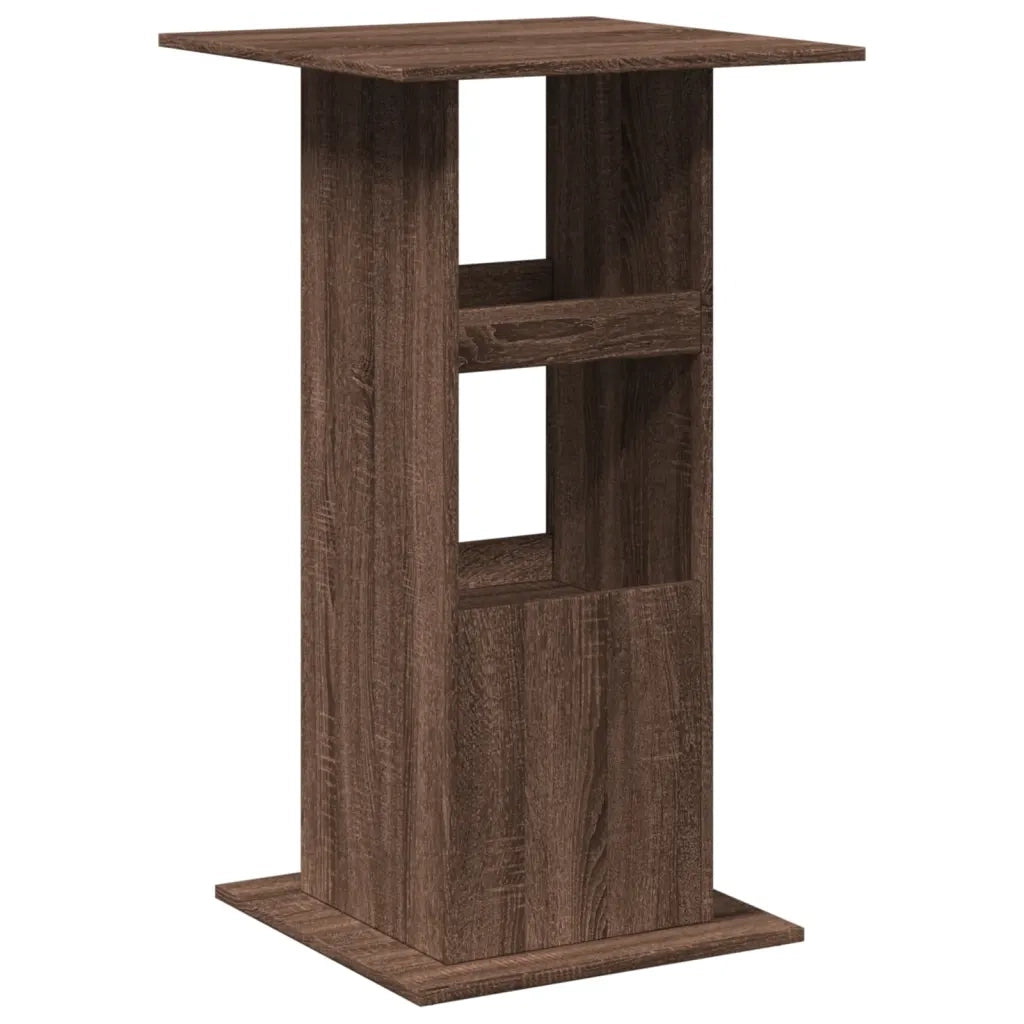 vidaXL Tavolo Bar Portaoggetti Rovere Marrone 60x60x102 cm Multistrato
