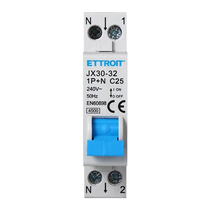 Interruttore Magnetotermico Automatico 1P+N 25A 4500A 220V Salvavita Stotz Occupa 1 Modulo DIN