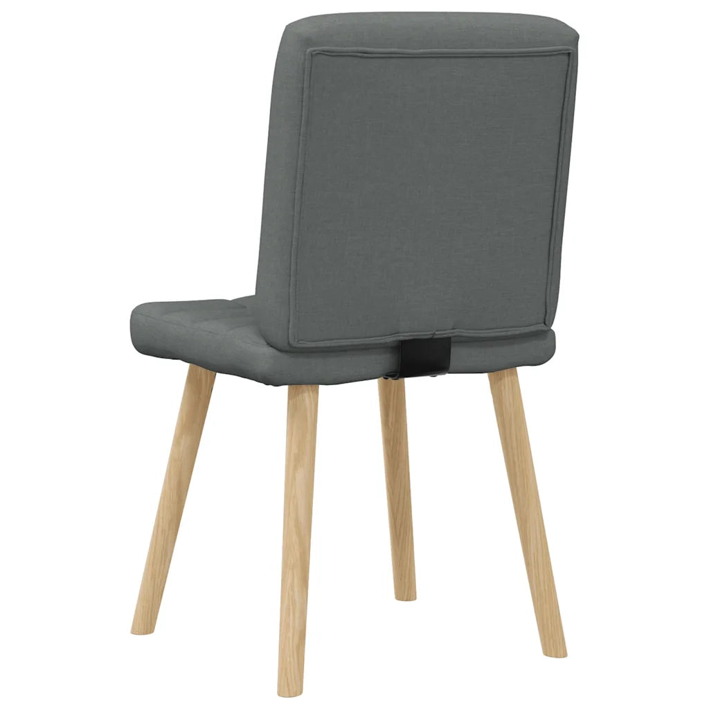 Sedie da Pranzo 4 pz Grigio Scuro in Tessuto 3315192