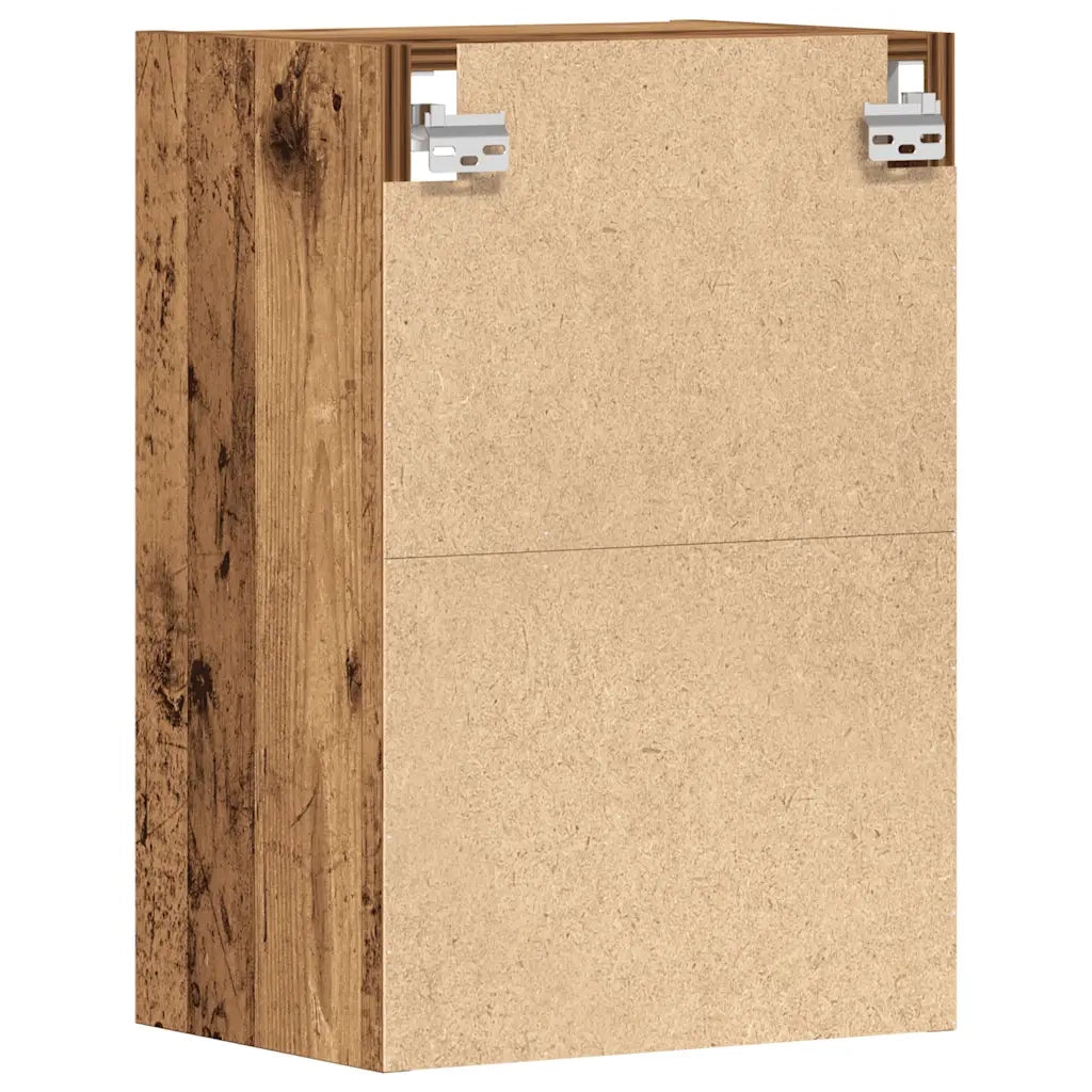 Pensile da cucina a parete in stile antico 40 x 29,5 x 60 cm legno composito finitura effetto legno anticato 02_0050454